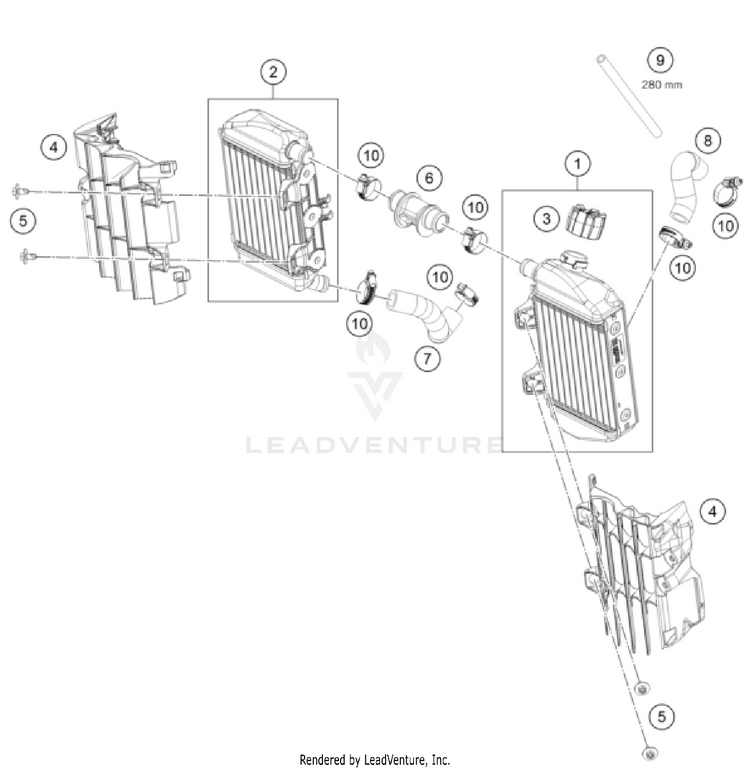 Cooling System TC 65 ENGINE - 2024 Schematic
