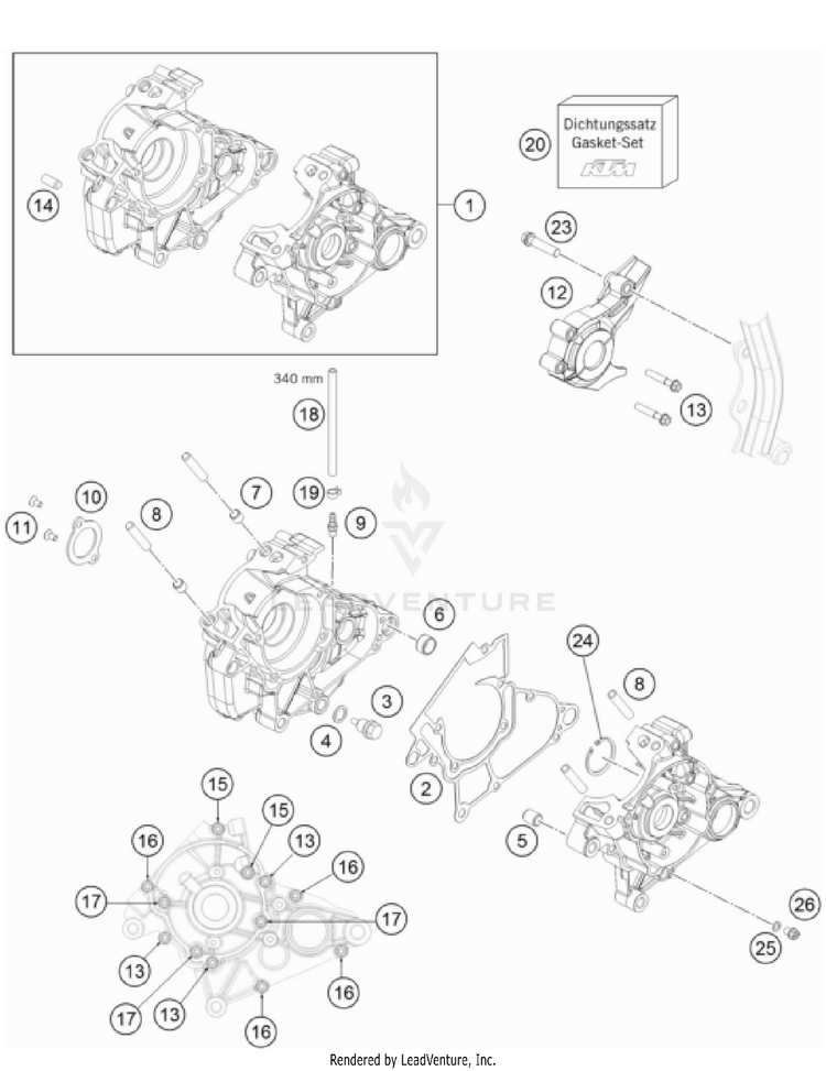 Engine Case TC 50 Mini Engine - 2023 Schematic