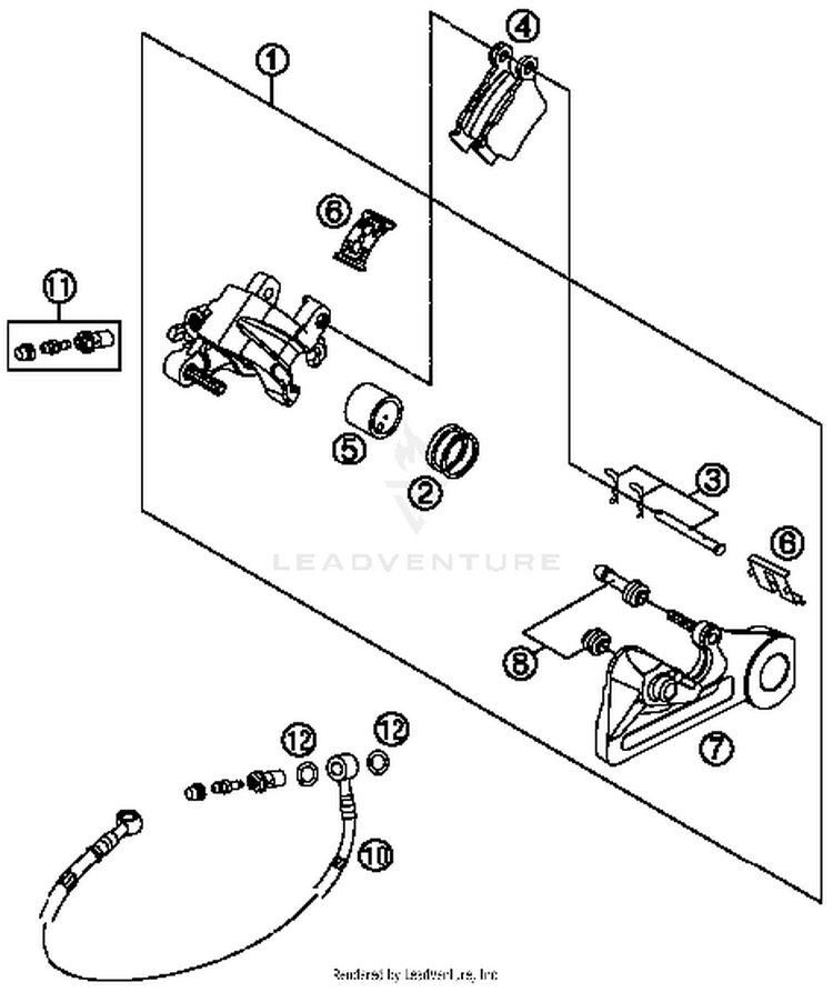 Brake Caliper Rear FC 250 CHASSIS - 2015 Schematic
