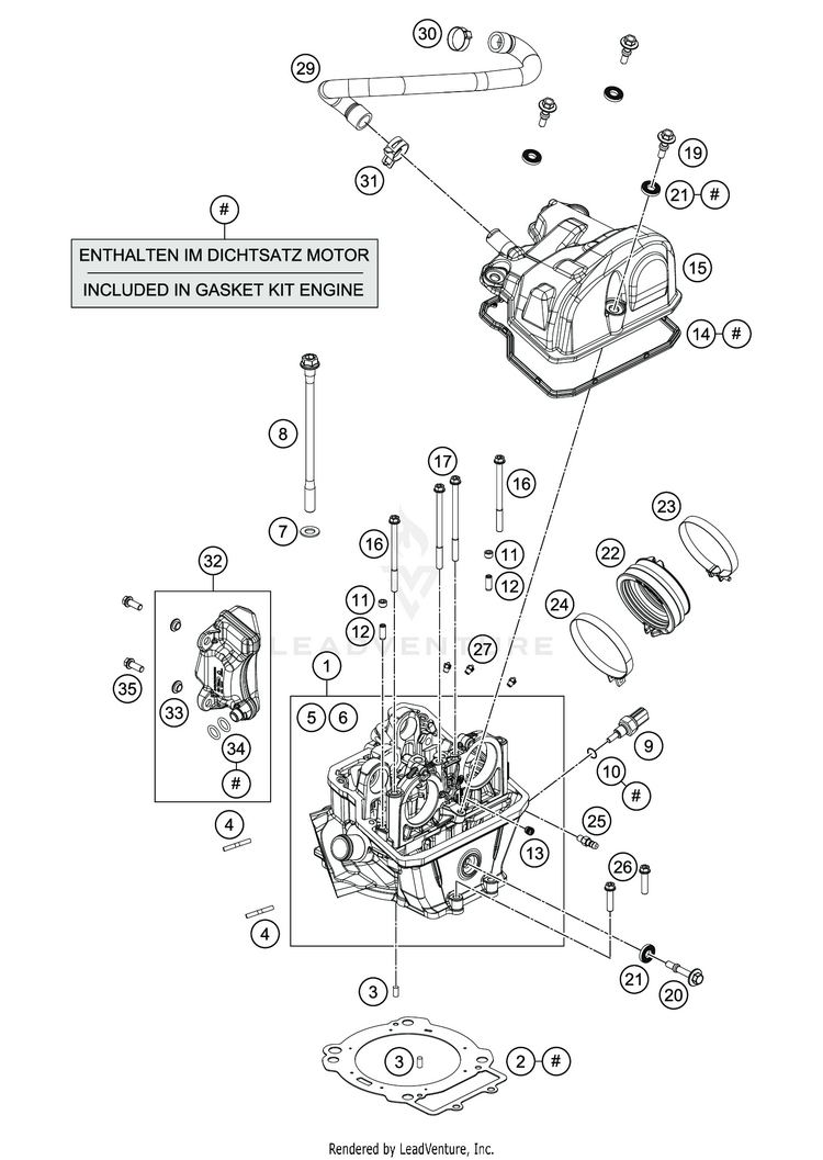 Cylinder Head VITPILEN 701 ENGINE - 2020 Schematic