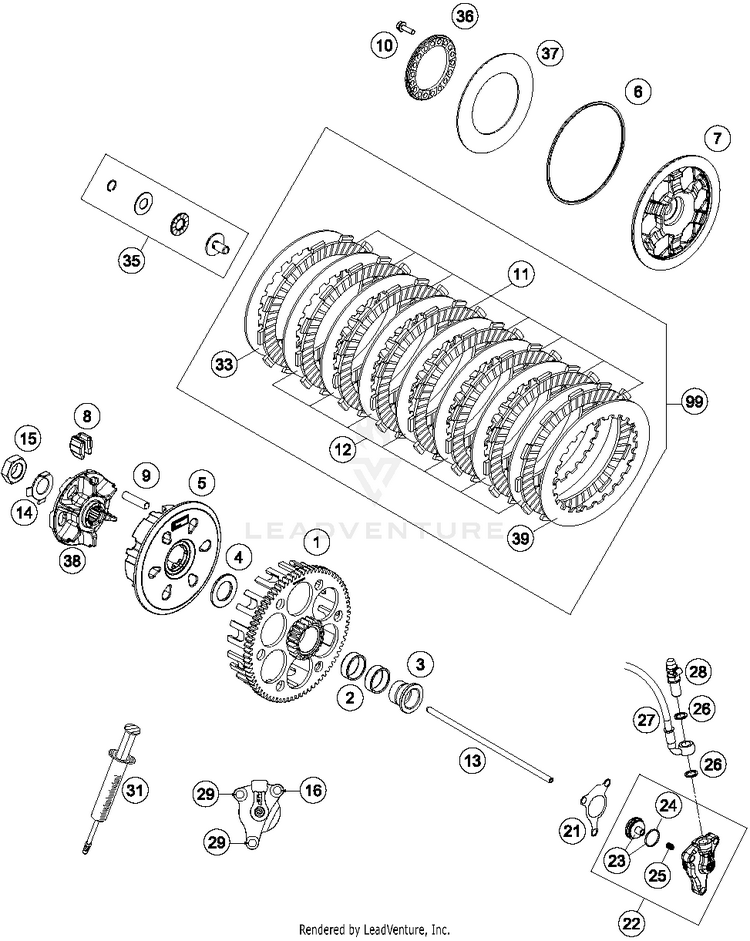 Clutch FC 450 ENGINE - 2014 Schematic