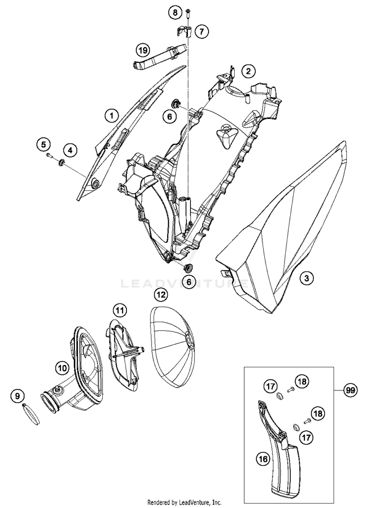 Air Filter FE 350S CHASSIS - 2016 Schematic