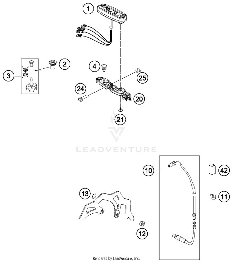 Instruments / Lock System TE 300 CHASSIS - 2014 Schematic