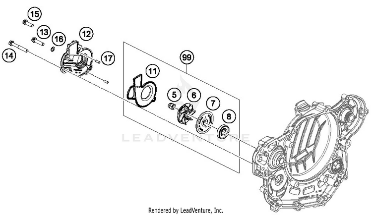 Water Pump FE 501 ENGINE - 2019 Schematic