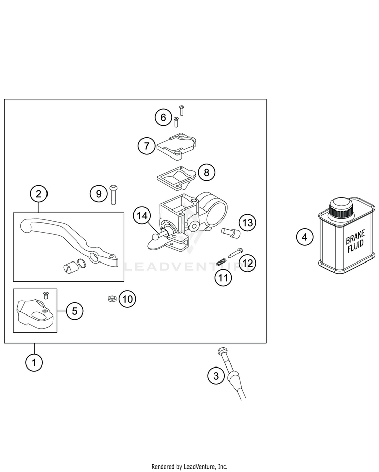 Front Brake Control TC 50 CHASSIS - 2020 Schematic
