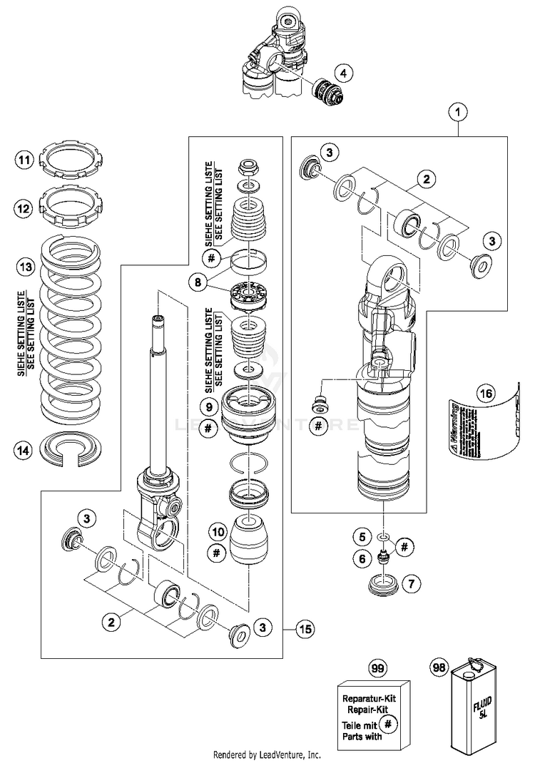 Shock Absorber Disassembled TC 65 CHASSIS - 2018 Schematic