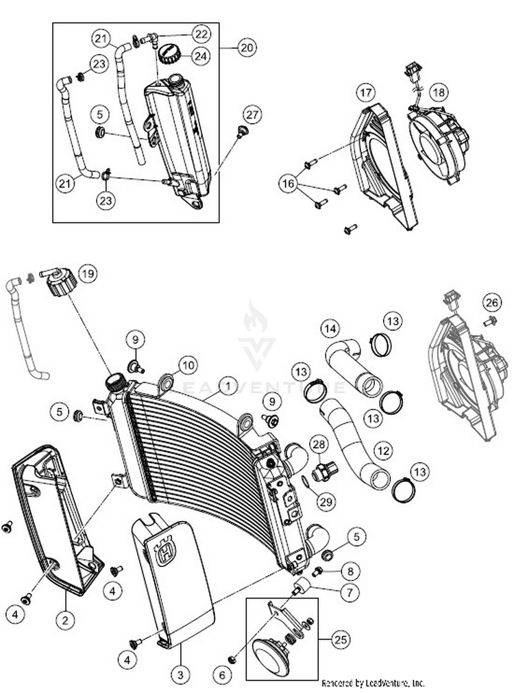 Cooling System 701 VITPILEN ENGINE - 2018 Schematic