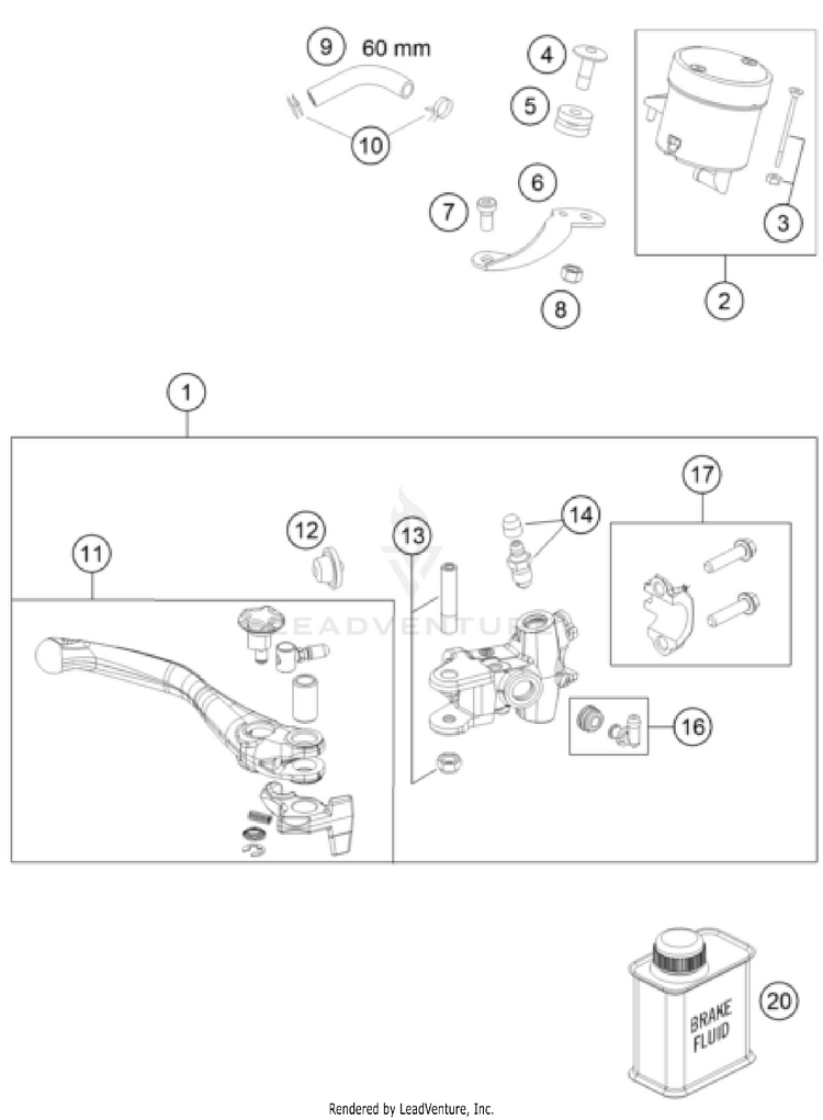 Front Brake Control FS 450 EU CHASSIS - 2023 Schematic