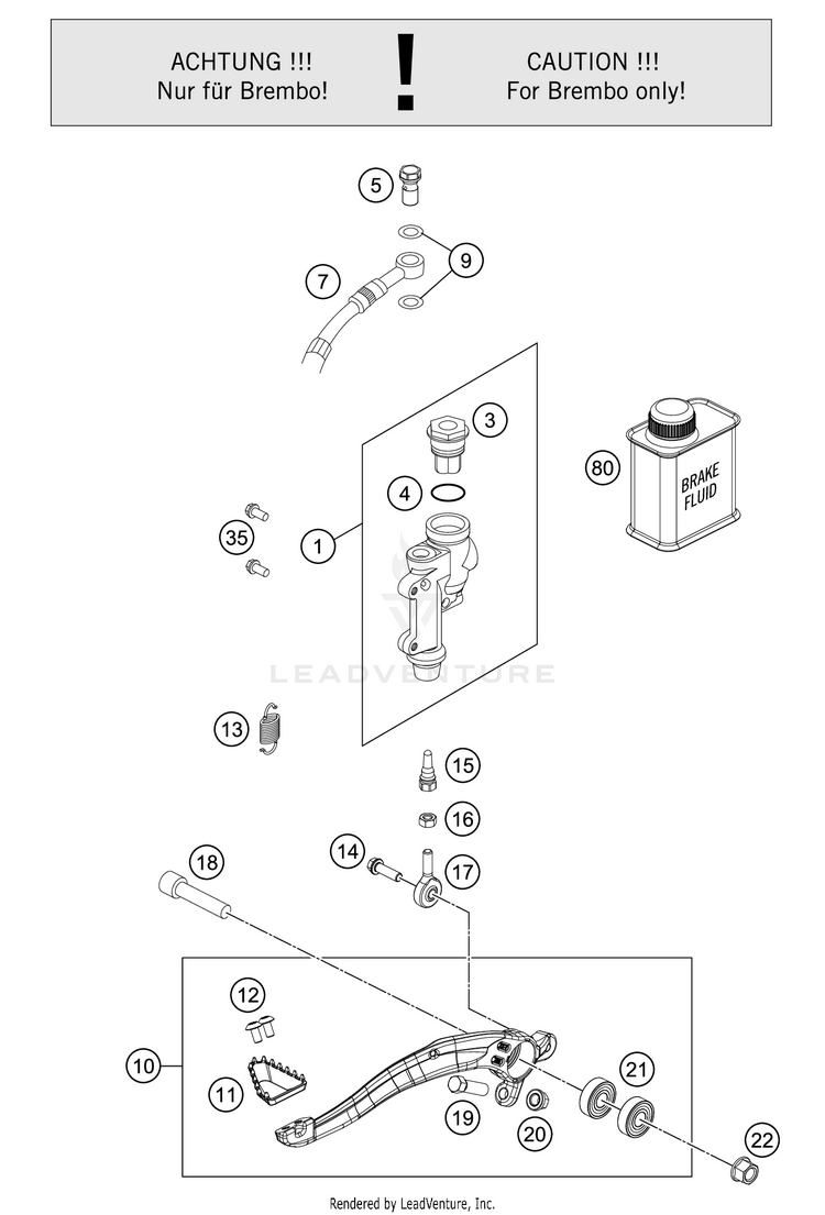 Rear Brake Control FC 450 CHASSIS - 2021 Schematic