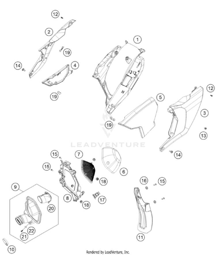 Air Filter FS 450 EU CHASSIS - 2023 Schematic
