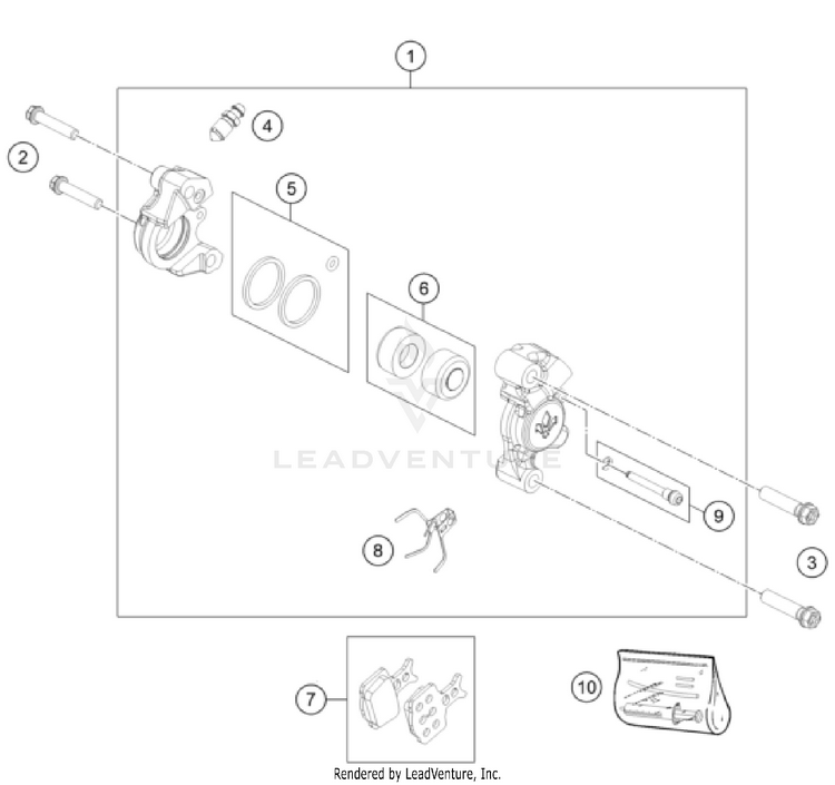 Front Brake Caliper TC 50 CHASSIS - 2025 Schematic