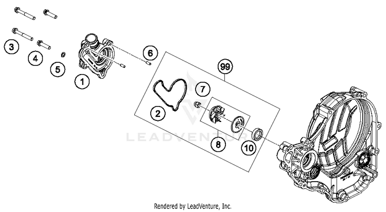Water Pump FC 350 ENGINE - 2016 Schematic