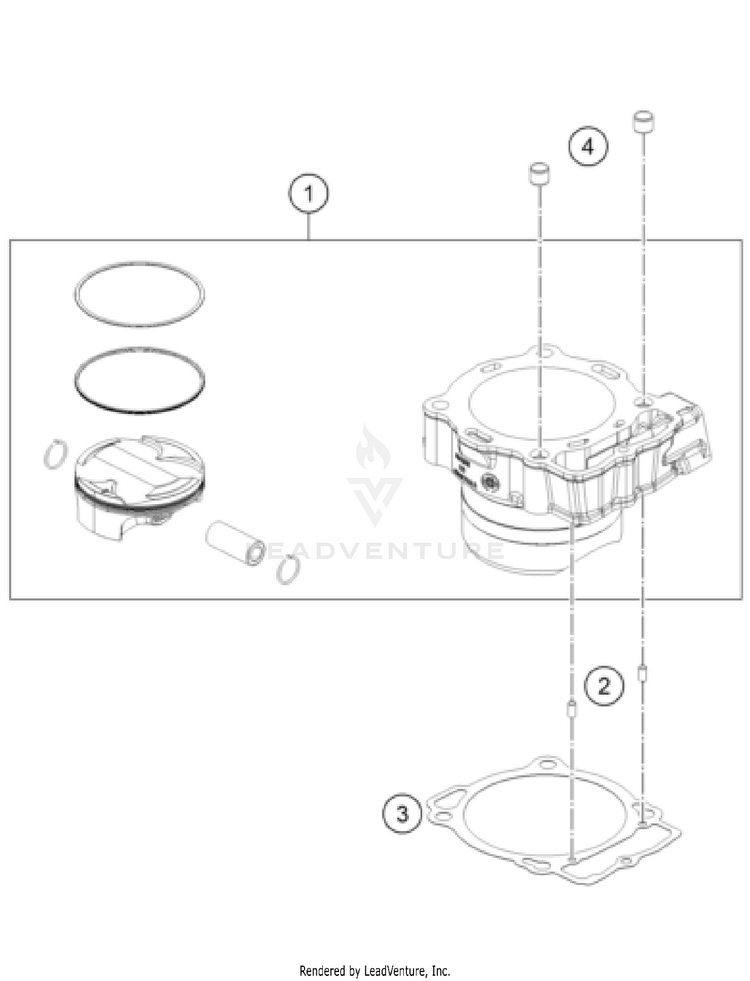 Cylinder FC 450 Rockstar Ed. ENGINE - 2024 Schematic