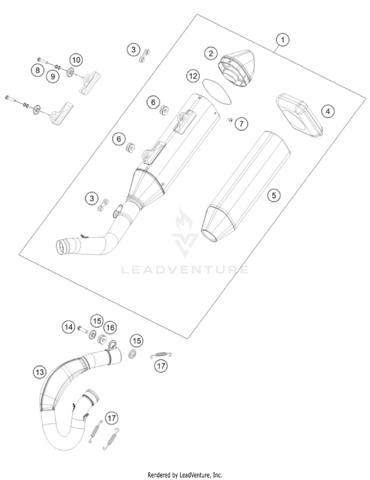 Exhaust System FC 350 CHASSIS - 2025 Schematic