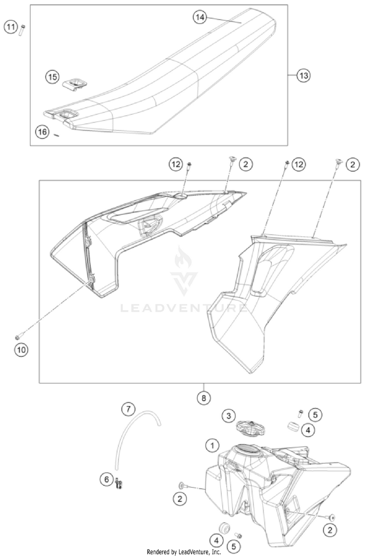 Tank, Seat Schematic
