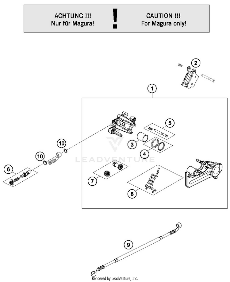 Rear Brake Caliper FX 350 CHASSIS - 2019 Schematic