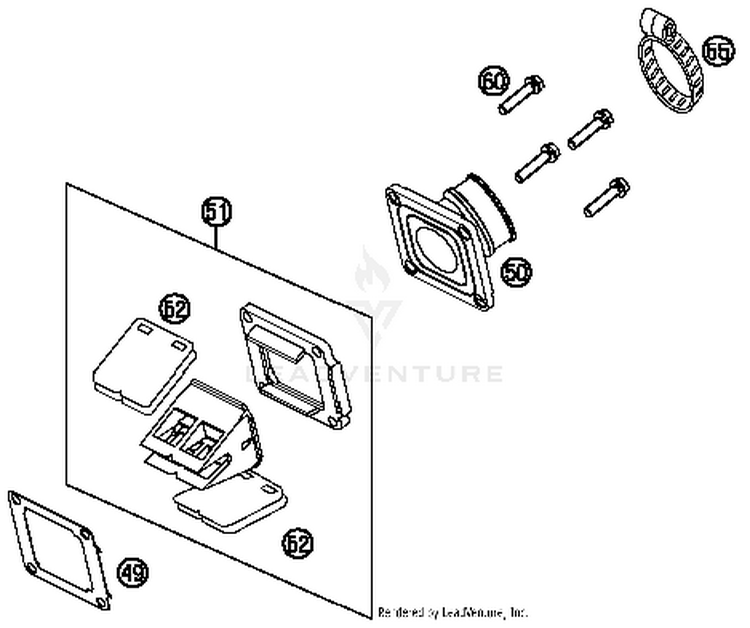 Reed Valve Housing TC 85 ENGINE - 2014 Schematic