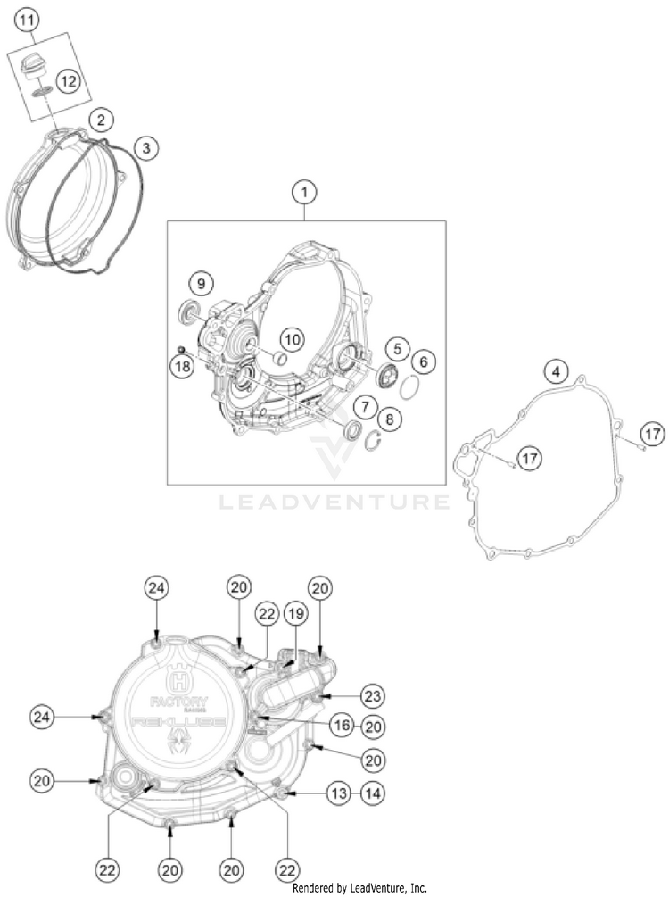 Clutch Cover FC 450 Rockstar Ed. ENGINE - 2023 Schematic