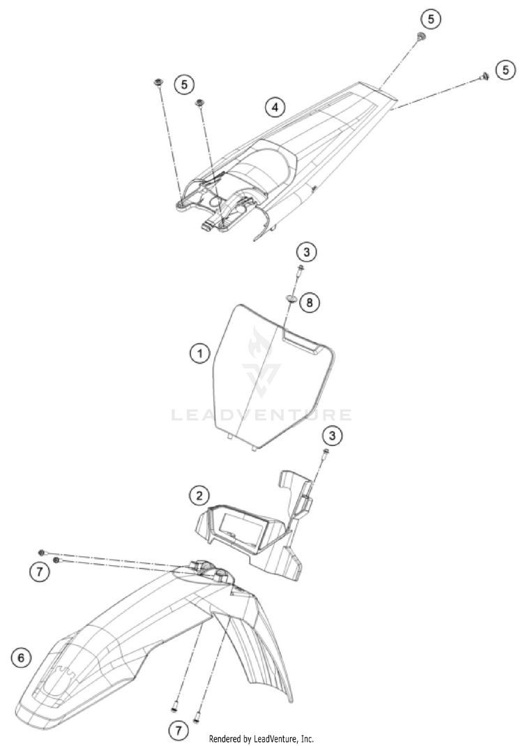 Mask, Fenders FC 250 CHASSIS - 2023 Schematic