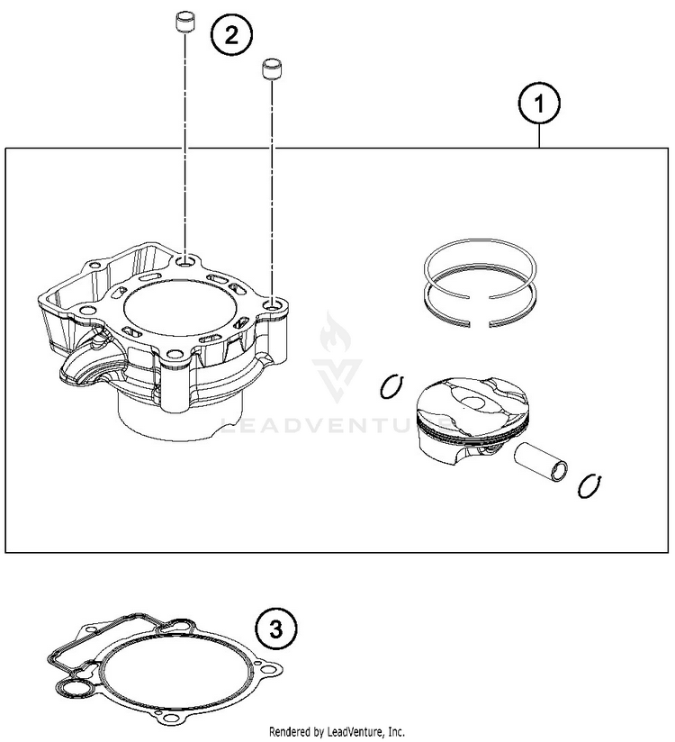 Cylinder FE 250 ENGINE - 2019 Schematic