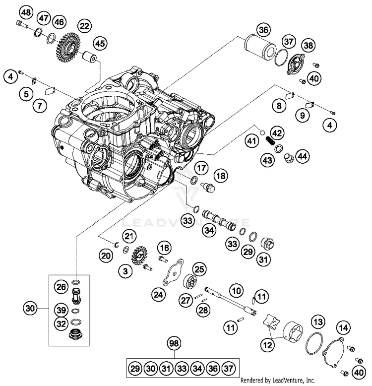 Lubricating System FC 450 ENGINE - 2015 Schematic