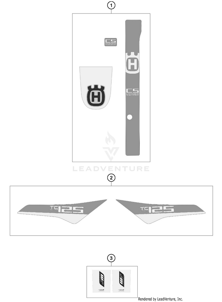 Decal TC 125 CHASSIS - 2016 Schematic