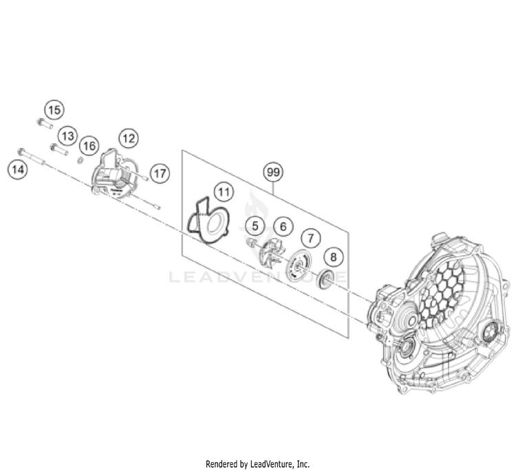 Water Pump FS 450 ENGINE - 2023 Schematic