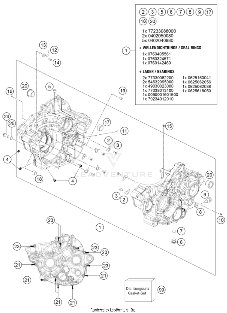 Engine Case FC 250 Engine - 2023 Schematic