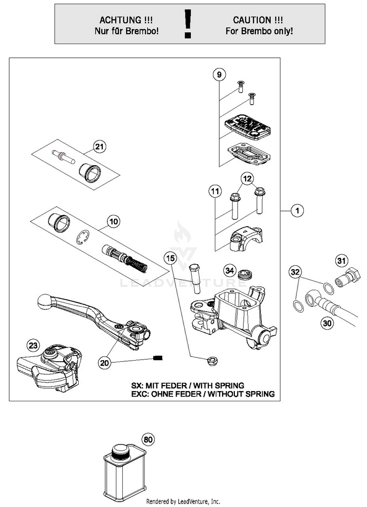 Front Brake Control FC 250 CHASSIS - 2019 Schematic