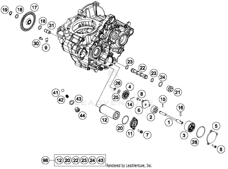 Lubricating System FC 250 ENGINE - 2018 Schematic