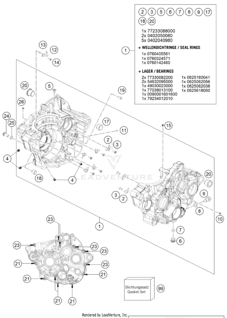 Engine Case FC 350 ENGINE - 2024 Schematic