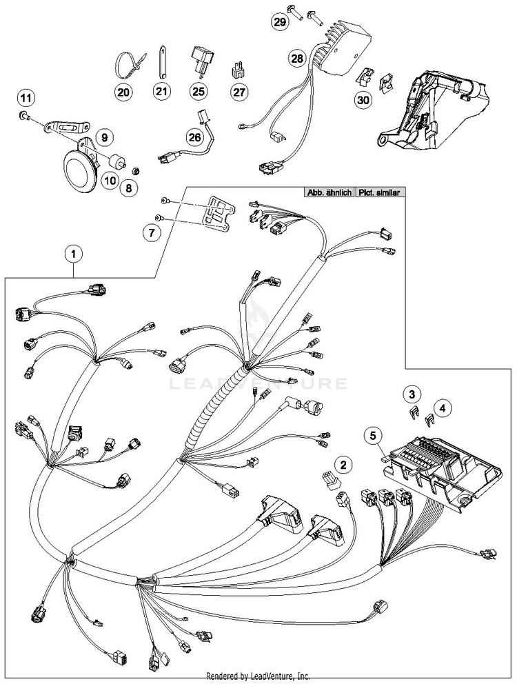 Wiring Harness 701 SUPERMOTO CHASSIS - 2018 Schematic