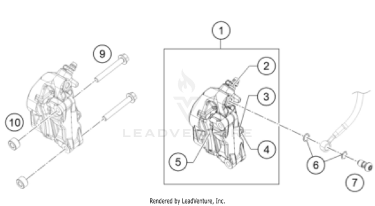 Front Brake Caliper Schematic