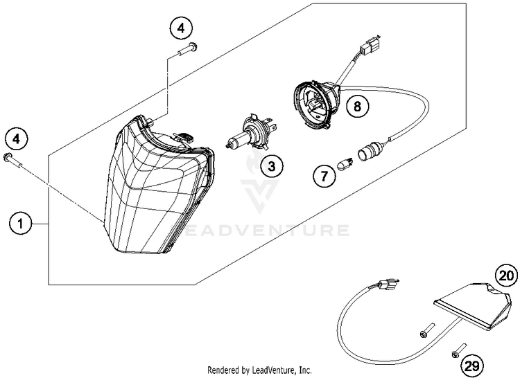 Lighting System TE 250 CHASSIS - 2015 Schematic