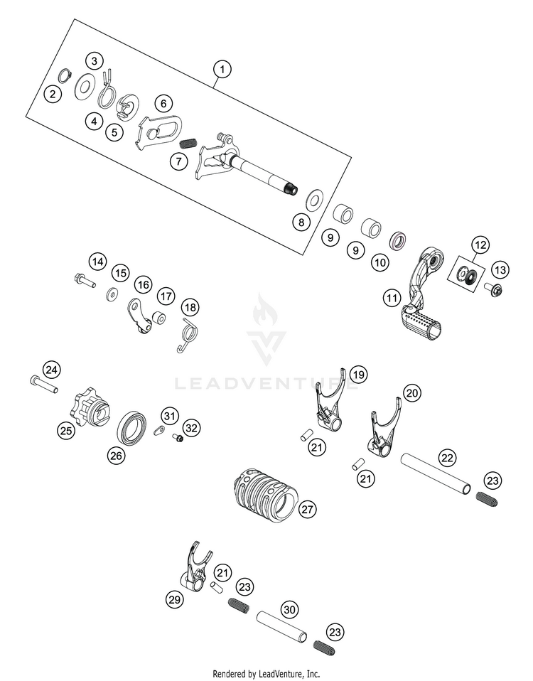Shifting Mechanism TC 85 19 16 ENGINE - 2020 Schematic