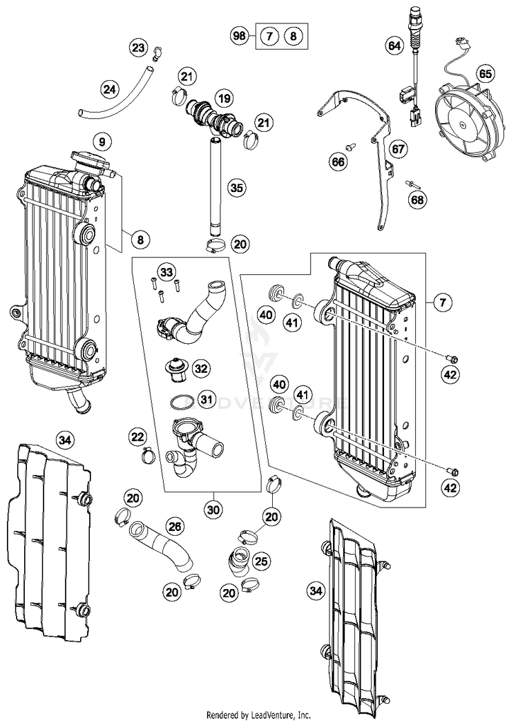 Cooling System FE 501S ENGINE - 2016 Schematic