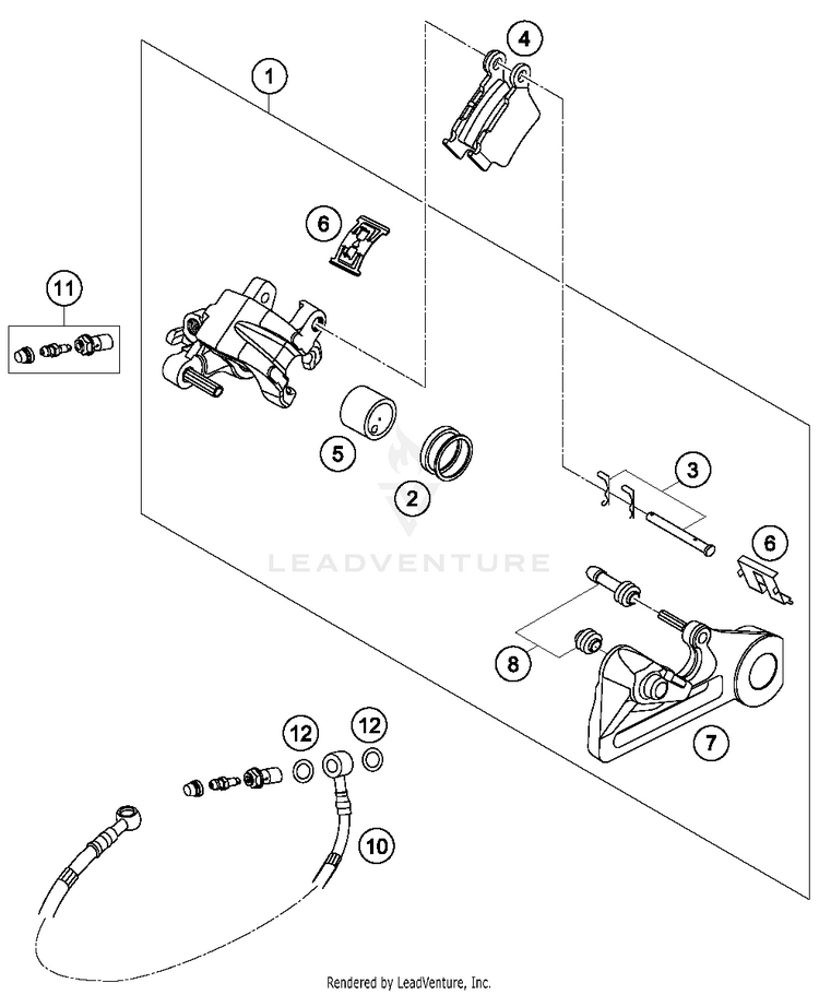 Brake Caliper Rear FS 450 CHASSIS - 2018 Schematic
