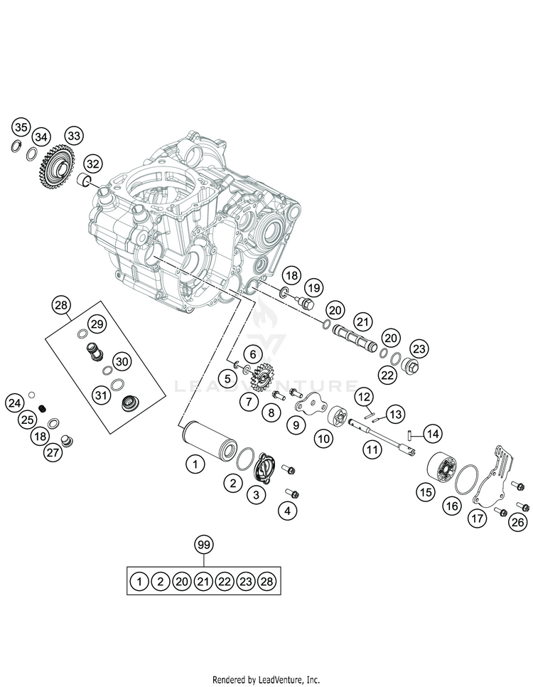 Lubricating System FS 450 ENGINE - 2020 Schematic