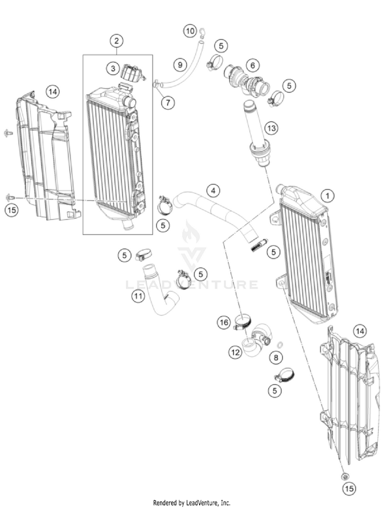Cooling System TX 300i ENGINE - 2023 Schematic