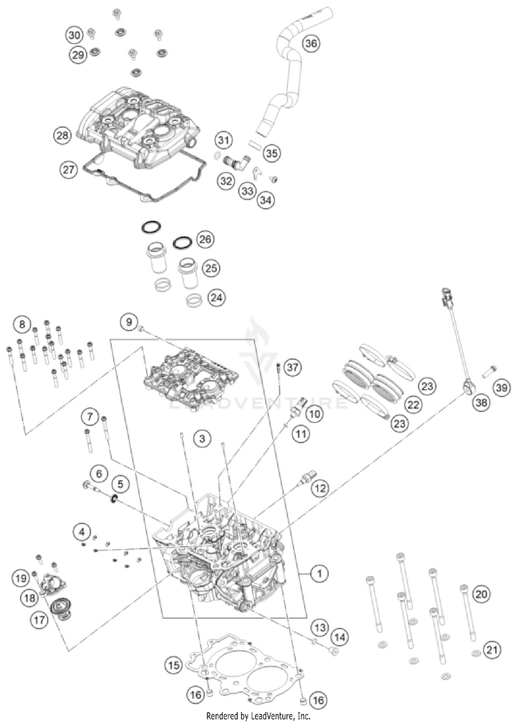 Cylinder Head 801 Svartpilen ENGINE - 2024 Schematic