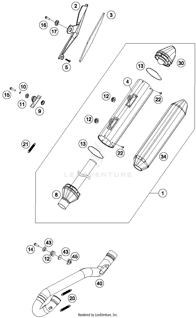 Exhaust System FC 450 CHASSIS - 2015 Schematic