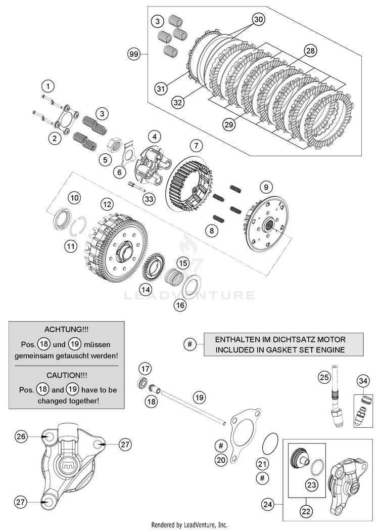 Clutch 701 FE/FS US ENGINE - 2021 Schematic