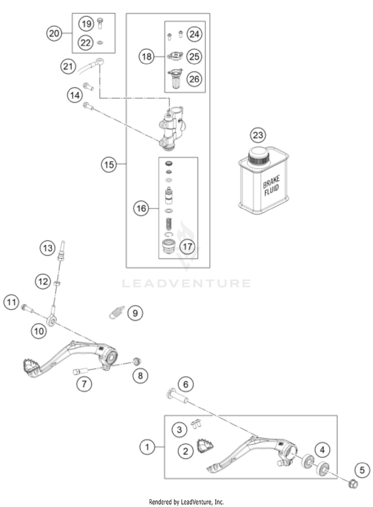Rear Brake Control TC 50 EU CHASSIS - 2024 Schematic