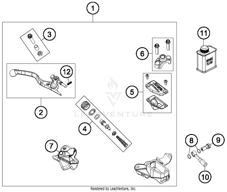 Front Brake Control TC 85 19 16 CHASSIS - 2019 Schematic