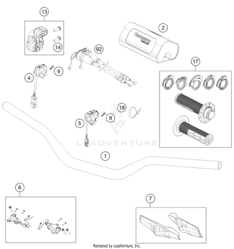 Handlebar, Controls FX 350 CHASSIS - 2025 Schematic
