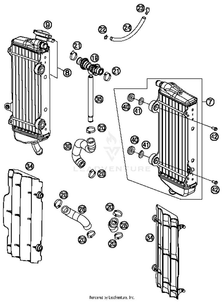 Cooling System FC 450 ENGINE - 2015 Schematic