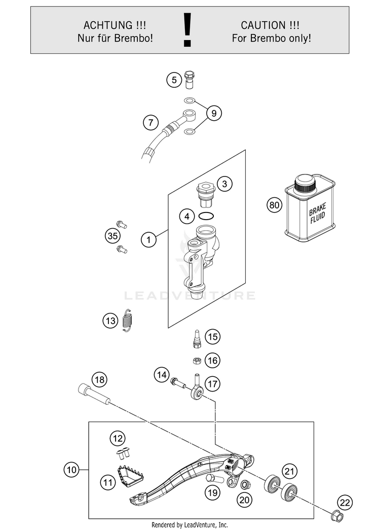 Rear Brake Control TC 125 CHASSIS - 2021 Schematic