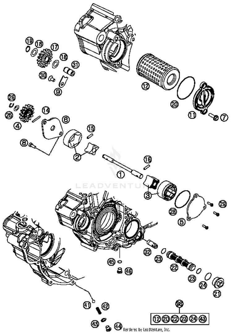 Lubricating System FE 350S ENGINE - 2015 Schematic