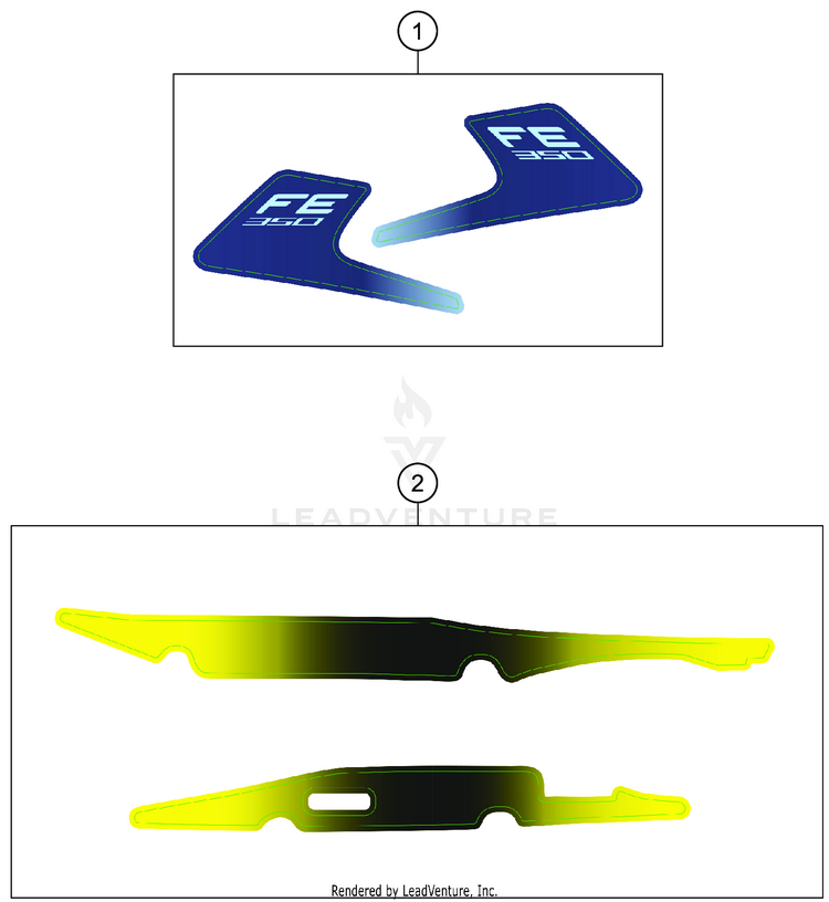 Decal FE 350 CHASSIS - 2020 Schematic