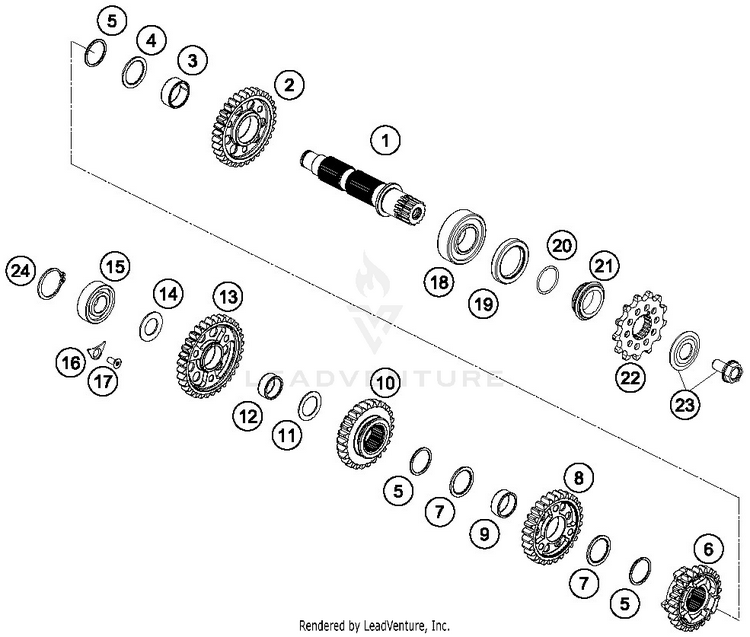 Transmission Ii - Countershaft FC 250 ENGINE - 2019 Schematic
